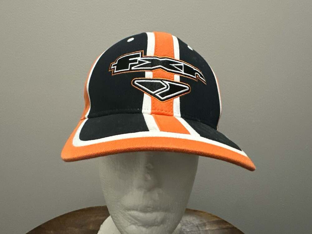 FXR Racing Levi LaVallee Signed Flexfit Hat Orange Black White Size S/M